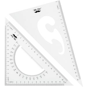 Mr. Pen- Triangle Ruler, 2 Pack, 22&15cm, 30/60 & 45/90, Right Triangle Ruler for Drawing
