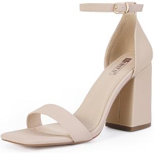 IDIFU IN3 Chunky Block Heels Wedding Party Dress Heeled Sandals