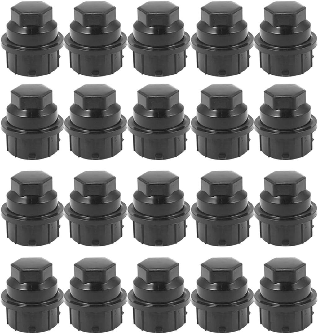 Wheel Nut Covers Bolt Caps, 24mm/0.94" Vinyl Lug Bolt Cover, Auto Hub Screw Exterior Protection Anti-Theft Cap, Dustproof Replacement Universal Decoration for Car, 20PCS Black
