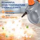 Steam Cleaner, Pressurized Handheld 13pcs Multi-Purpose Natural Deep Cleaning Steamer, Portable Steamer for Cleaning Home, Grout, Kitchen, Car, Window, Upholstery, Bathroom and Clothes, Gray