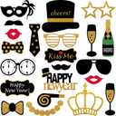 KatchOn, New Years Photo Booth Props - Pack of 21 | New Years Eve Photo Booth Props 2026, New Years Eve Party Supplies 2026 | NYE Party Favors, NYE Decorations 2026 | Happy New Years Decorations 2026