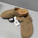 MIA Women's Carin Closed Toe Buckle Clogs, Taupe, Size 7