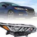 Compatible with Nissan Sentra S/SV 2020 2021 2022 Halogen Headlight Assembly with Bulbs Headlamp Passenger Side