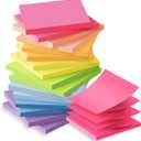 (16 Pack) Pop Up Sticky Notes 3x3 in Post Accordion Stickies Super Sticking Power Memo Pads Bright Colors