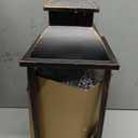 NEEDOMO LED Lanterns Decorative Outdoor&Indoor, Set of 2 Large Bronze Metal Lantern Decor with LED Candle, Lantern Decor for Porch, Patio, Garden, Balcony, Wedding, Spring Decorations (NO Glass)