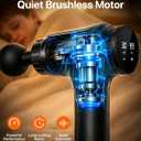 Massage Gun, 30 Speeds, 6 Heads, Quiet Deep Tissue Muscle Massager