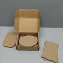 Novabright 12 Pcs Unfinished Wood Plaques for Crafts 6.5 x 4.5 Inch with 4 Assorted Shapes Beveled Thick MDF Wood Blank Sign for DIY Painting Burning Holiday Gifts and Craft Projects Supplies