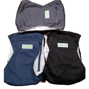 Langsprit Washable Female Dog Diapers (3 Pack)  Doggie Reusable Small Medium Large Dog Diapers for Doggy Puppy Female in Period  Highly Absorbent Dog Heat Panties (Medium,Rabbit, Owl, Lion)