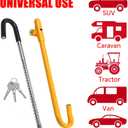 KAYCENTOP Car Steering Wheel to Brake Pedal Lock Auto Security Product Anti-Theft Lock Device Bright Yellow Universal