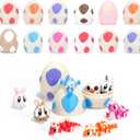 3 x 3D Printed Easter Eggs and Animals Gift Unique Easter Basket Fillers for Toddlers & Kids | Holiday Party Favors and Home Decor (12pcs)