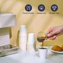 LITOPAK 1000 pack 5 oz Paper Coffee Cups, White Small Espresso Paper Coffee Cups for Office, Home, Party, and Events