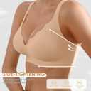 Seamless Wireless Bra for Women with Support - No Underwire Full Coverage Push Up Bras (M)