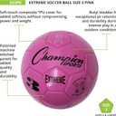 Champion Sports Extreme Series Soccer Ball, Size 3 - Youth League, All Weather, Soft Touch, Maximum Air Retention - Kick Balls for Kids Under 8 - Competitive and Recreational Futbol Games, Pink