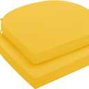 downluxe Outdoor Chair Cushions Set of 2 for Patio Furniture, Water-Resistant Patio Chair Cushions with Ties, High Density Foam Outdoor Seat Cushion, 17" X 16" X 2", Yellow