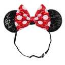 zhezesmila Adjustable Mouse Ears Headband Elastic Classic Sequin Polka Dot Ears for Baby Girls, Toddlers and Women