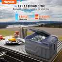 VEVOR Car Refrigerator, 12 Volt Car Refrigerator Fridge, 9 L Single Zone Portable Freezer Cooler, -4℉-68℉ Adjustable Range, 12/24V DC and 100-240V AC Compressor, for Outdoor, Camping, RV, 460 x 328 x 261mm / 18.1 x 12.9 x 10.3 in