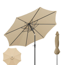 Benass Outdoor Patio Umbrella, Table Umbrella with Push Button Tilt and Crank, 8 Ribs Market Umbrella 10ft