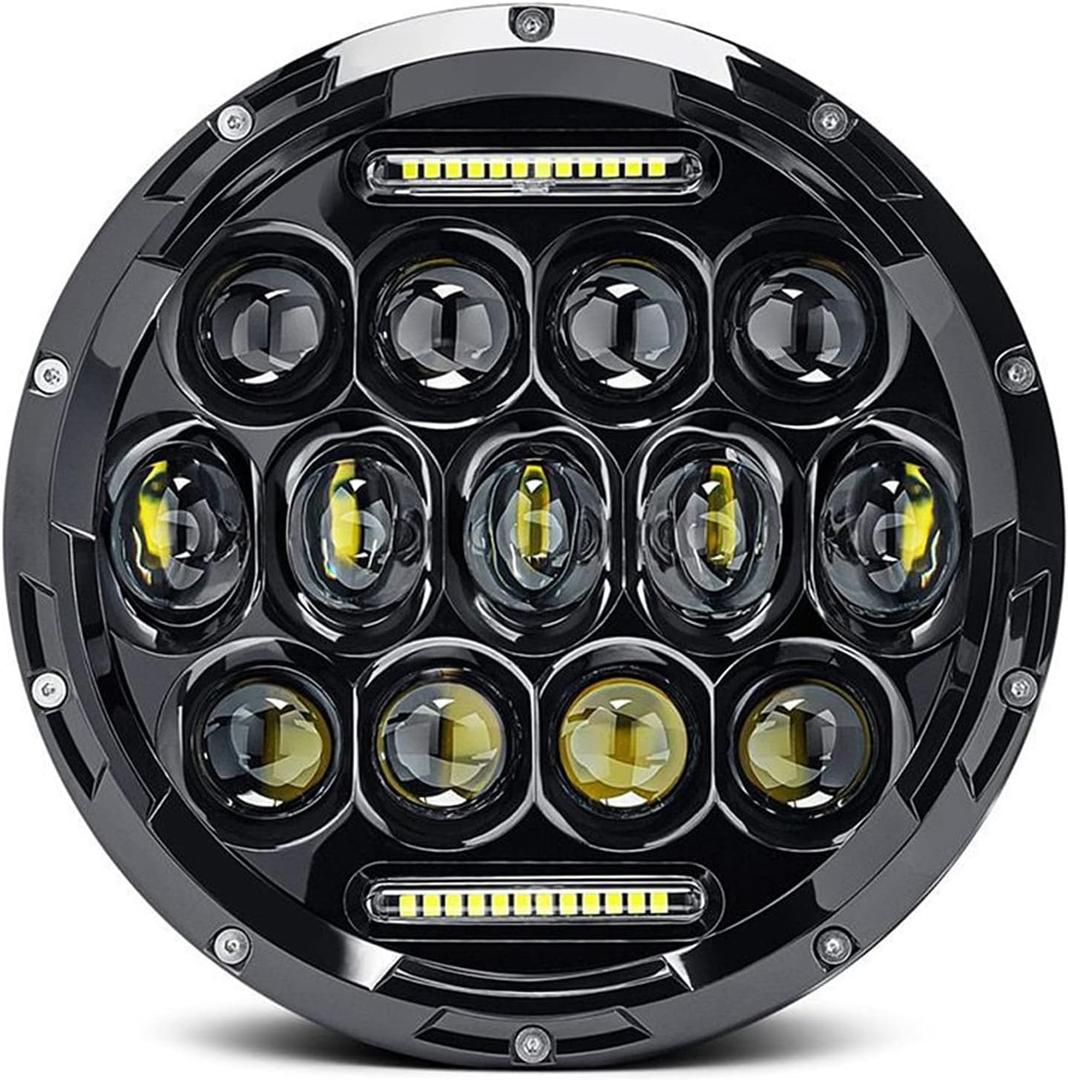 7 Inch Headlight Fit For Street Glide H4 Round Sealed Beam DOT SAE Approved Motorcycle LED Headlight