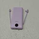 VEGER Portable Charger for iPhone Built in Cables and Wall Plug, 10000mah Slim Fast Charging USB C Power Bank, Travel Essential Battery Pack Compatible with iPhone, iPad, Samsung More Devices(Purple)