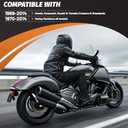 ECOTRIC Universal Tinted Windshield 18"x16" Compatible with Yamaha Honda Suzuki Harley Kawasaki Motorcycle Smoke Windscreen Durable