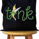 WCGXKO Family Vacation Gift Tink Zipper Pouch Makeup Bag (T black tote)