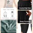 Lepunuo Womens Baggy Wide Leg Pants Summer High Waisted Palazzo Pants Beach Vacation 2026 Casual Trousers with Pockets (Black, XL)