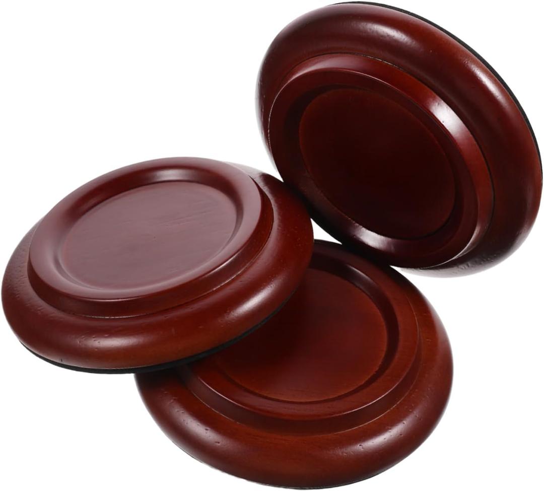 Toyvian 3pcs Grand Piano Caster Cup Noise Reduction Coasters Pads Design for Upright Pianos