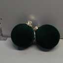 Velvet Christmas Balls Large Hanging Shatterproof Flocked Christmas Tree Ornaments for Xmas Tree Hanging, Holiday Wedding Party Decorations and Home Decorations (Dark Green, 6" (2pcs)