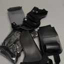 Jiuguva 2 Pieces Adjustable Vertical Leather Gun Shoulder Holster Black Elastic Gun Holster and 2 Pcs Gloves for Women Men Halloween Cosplay