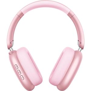 Wentronic Y01 Wireless Noise Canceling Headphones Bluetooth 5.3 Over Ear Headphones with Microphone, Hi-Res Audio, 48H Playtime, Foldable Comfortable Earpads, Compatible with iOS, Android, PC, Pink