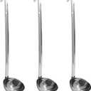 4 Oz Stainless Steel Ladle, 3 Pcs Sturdy Soup Ladle, 11.8" Long Handle Length for Stirring, Portioning and Serving Soup and Stew in Restaurants and Home (3.15" Bowl Diameter