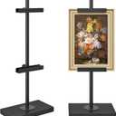 CHOEZON Adjustable Tabletop Easel Stand up to 24", Stable Metal Picture Frame Stand for Display Artwork, Photo, Signs, 9.4" x 5.9" Table Top Easel for Office, Living Room, Bedroom, Black TCJ24BB