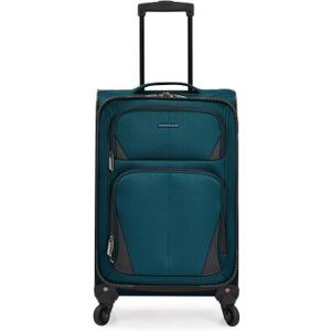 U.S. Traveler Aviron Bay Expandable Softside Luggage with Spinner Wheels, Teal, Carry-on 23-Inch, 1-Piece Carry-on 23-Inch