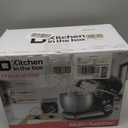 Kitchen in the box Stand Mixer,3.2Qt Small Electric Food Mixer,6 Speeds Portable Lightweight Kitchen Mixer for Daily Use with Egg Whisk,Dough Hook,Flat Beater (Black)