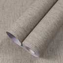 WADILE Grasscloth Peel and Stick Wallpaper 15.7in x 393.7in, Textured Contact Paper for Cabinets, Faux Linen Wall Paper Pull and Stick, Fabric Vinyl Wallpaper Self Adhesive Gray Yellow