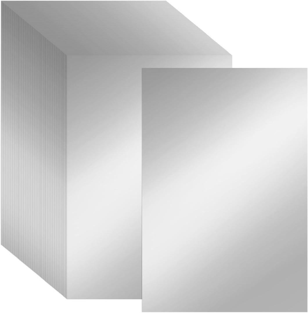 90 Sheets Silver Shimmer Pearlescent Cardstock 5" x 7"Thick Glitter Metallic Printer Paper, 230gsm/85lb Double-Sided for Invitations, Card Making, DIY Craft, Certificates, Weddings (Silver)