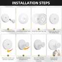 FANYITY 2-Pack Wheit Suction Cup Hooks for Shower and Bathroom - 15lbs Heavy Duty Shower Hooks for Glass Door, Mirror, Tile Wall | Bathroom Towel Holder, No Drill Hanging Hangers (Wheit 2)