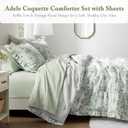 Madison Park Essentials Green Floral Comforter Set with Sheets Queen,7pc