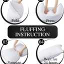 WhatsBedding Goose Down Pillows Queen Size Set of 2, Luxury Hotel Bed Pillows for Deep Sleep, Fluffy Soft Feather Down Pillow for Back, Stomach or Side Sleepers, 20" x 30"