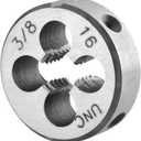 Burkit 3/8"-16 UNC Round Threading Die, 3/8 x 16 UNC Machine Thread Die Right Hand