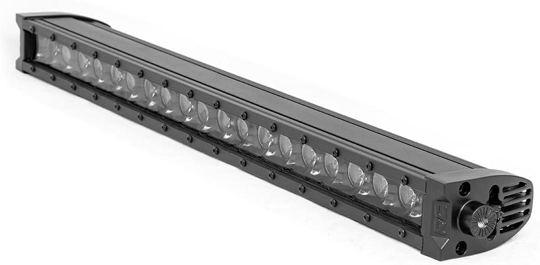 Rough Country 20" LED Light Bar with Amber DRL - 100W, 7200 Lumens, Waterproof, Spot Focus Beam for Off-Road