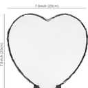 XHKDSYMC 1 PC Sublimation Slate Blanks, Heart Shape Sublimation Blank Slate Rock Stone 7.9x7.9 Inch Sublimation Photo Slate with Display Holder for Heat Press Printing