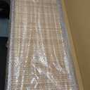 Furnnylane 3 Panel Short Room Divider Screen,Brown Freestanding Partition,Small Bamboo Panel Divider for Room Seperation,3.95 FT Tall