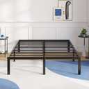 Avenco Metal Platform Bed Frame Queen Size 18 Inch Noise Free Quiet Design, Heavy Duty Steel Support, Under Bed Storage, Easy Assembly, No Box Spring Needed