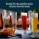 Libbey Stockholm Pilsner Beer Glasses Set of 4, 14.5oz, Tall, Slender Pint Glasses for Pilsner, Kolsch, Lager, and More, Unique Beer Gift Set