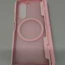 VEGO for Samsung Fold 6 Case[Compatible with Magsafe][Built-in Screen Protector][Anti-Peeping] Hinger Cover Full-Body Drop/Shock Proof Magnetic Kickstand Phone Case for Samsung Galaxy Z Fold 6 (Pink)