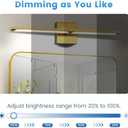 Vanity Light 32 Inch, Gold Bathroom Light Fixtures Over Mirror, Modern LED Bathroom Vanity Lamp, 6CCT Wall-Mounted, IP44 Waterproof for Over Sink, FCC Certified