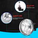 Fog Lights Assembly for 2007 2008 2009 2010 2011 2012 2013 GMC Sierra 1500 Replacement Fog Lamp Kit for 2007-2014 Sierra 2500 3500 HD with Switch & Wiring H8 12V 35W Halogen Bulb Clear Lens