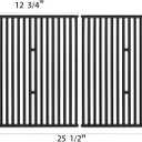 Leship 15" Grill Grates Replace for Broil King 9453-54,9453-57,9453-64,9865-54,9453-67,Broil-Mate,Sterling,Huntington Gas Grills. Heavy Duty Cast Iron Cooking Grid Grates (15" x 12 3/4")