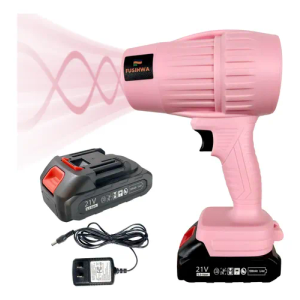 Cordless Leaf Blower Fusihwa 21v Battery 300m³/h 80km/h Pink